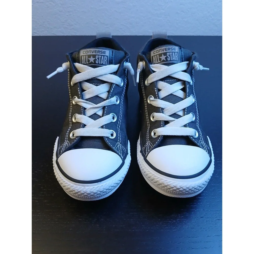 Converse Chuck Taylor All Star Axel Mid Top Gray Sneakers 654857C Junior Size 3